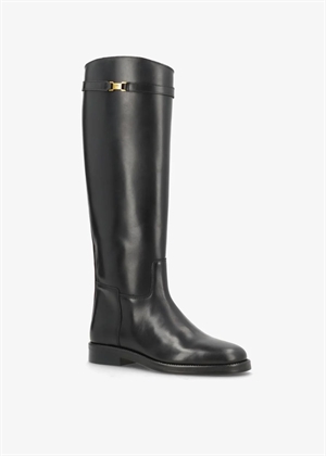 Equestra long leather boot Sort Phenumb 